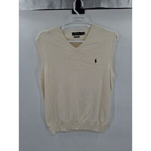 Polo Ralph Lauren Mens Large Pima Cotton‎ V Neck Sweater